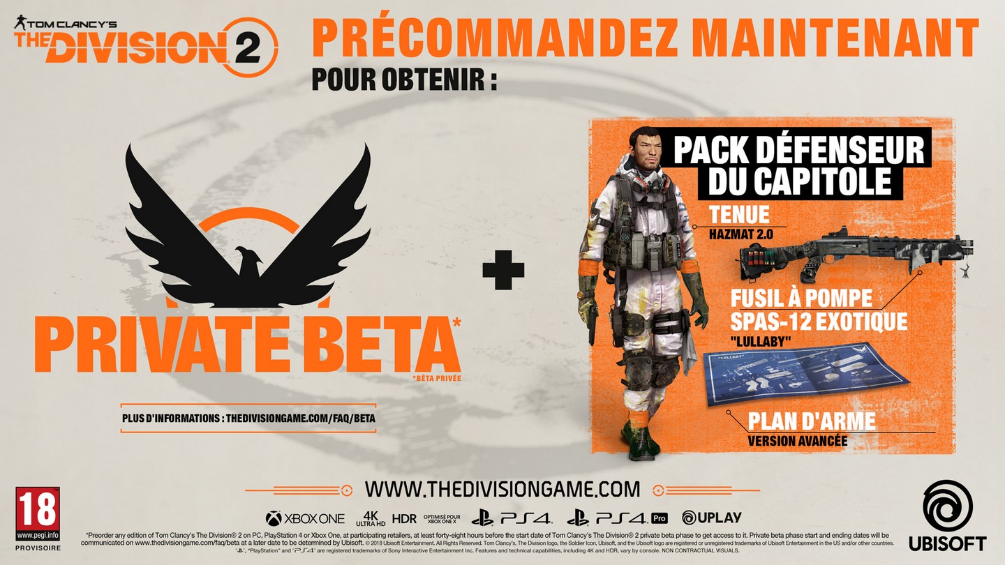The Division 2 Pre-order offer